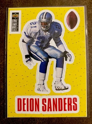 DEION SANDERS Dallas Cowboys HOF 1996 Upper Deck Collector’s Choice STICK -UMS - Image 1 of 2
