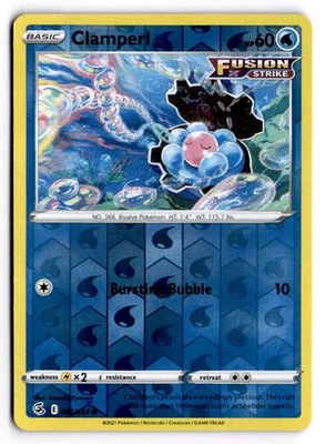 Clamperl Reverse Holo SWSH08: Fusion Strike 065/264 - Image 1 of 2