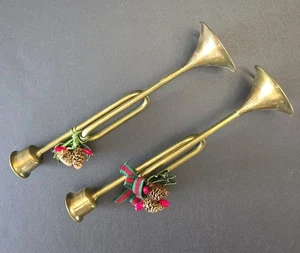 Trompeta Vintage Oro Latón Color Navidad Adornos Corneta Trompeta Decorativa  - Imagen 1 de 2