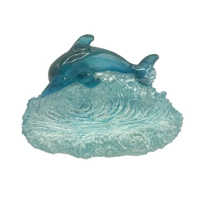 Soporte de jabón de baño de delfín de resina polivinílica accesorio para platos vida marina tema océano Foto 1 de 4