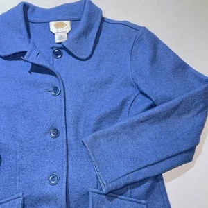 Vintage Talbots Petites Cornflower Blue Alpaca Wool Blazer Jacket, Medium, Chic - Picture 1 of 9