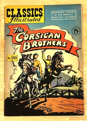 Classics Illustrated CORSICAN BROTHERS #20 HRN 78 Canadian Comic Book GOOD - Image 1 of 4
