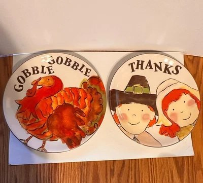 Rosanna Pilgrim Plate,Turkey Plate Thanksgiving Harvest, Fall EUC, No Crack/Chip - Image 1 of 4