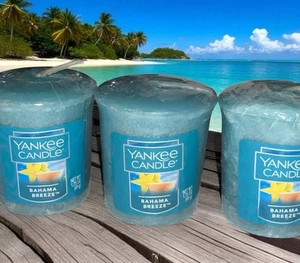 Yankee Candle 3x BAHAMA BREEZE Votive Sampler Candles Free Ship ~New & Sealed - Picture 1 of 7