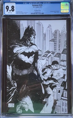 Batman (2016) #125 - Jim Lee 1:500 Virgin B&W Sketch Cover - CGC 9.8 - Image 1 of 2