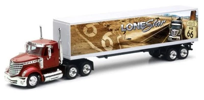 NEW RAY INTERNATIONAL LONESTAR DRY VAN ROUTE 66 LONG HAUL TRUCKER 1:43 SCALE - Image 1 of 2