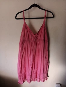 Old Navy Damen Sommerkleid Größe L Baumwolle ärmellos einfarbig rosa - Bild 1 von 6