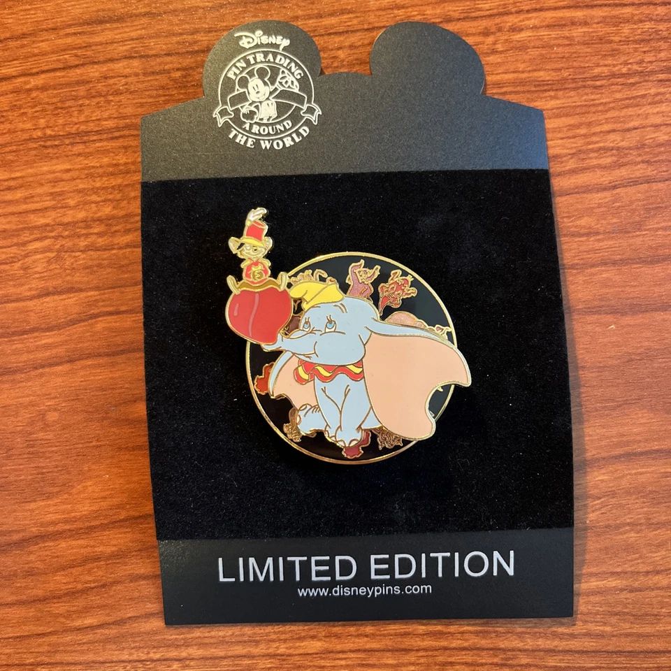 Prendedor giratorio raro Jumbo Disney Shopping Dumbo Timothy Mouse LE 250 Foto 1 de 4