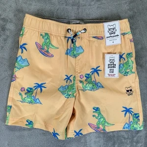 Yellow T Rex on Surfboard Swim Trunks from Old Navy, Boys Size Medium (8) - Picture 1 of 9