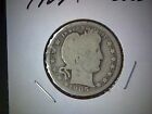1905-P Barber Quarter Dollar Coin, United States Silver Quarter Coin, Old