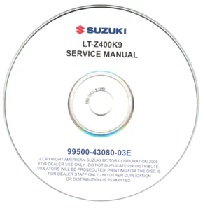 Manual de reparación/servicio al propietario/concesionario Suzuki original fabricante de equipos originales CD 2009 LT-Z400/LTZ400 - Imagen 1 de 2