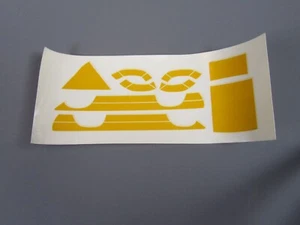 A979 Vintage Decal Jaune Planche Decalcomanie Décoration 14X6 cm 1:43 - Imagen 1 de 2