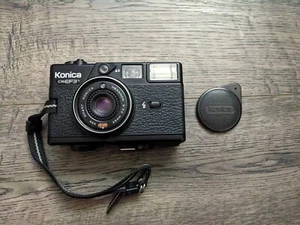 KONICA C35 EF3 Point & Shoot Compact Film Camera Black - Tested, Hairline - Picture 1 of 11