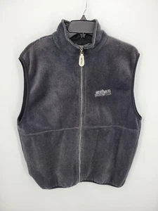 Straight Down Golf Vest Men Medium Black Fleece Zip Up Outerwear Outdoor - Picture 1 of 9