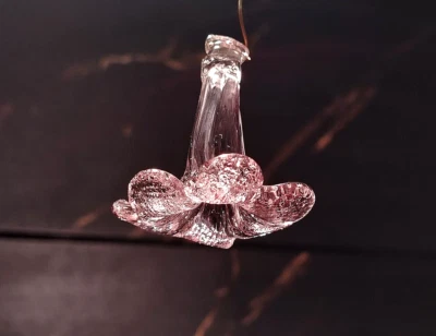 FLOWER PENDANT MURANO GLASS, HAND MADE, PURPLE COLOR, FOR DECORATIONS - Image 1 of 4