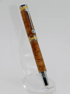 ROLLERBALL PEN Handmade with Stabilized Cherry Burl. Makes a great gift! #115 - Picture 1 of 20