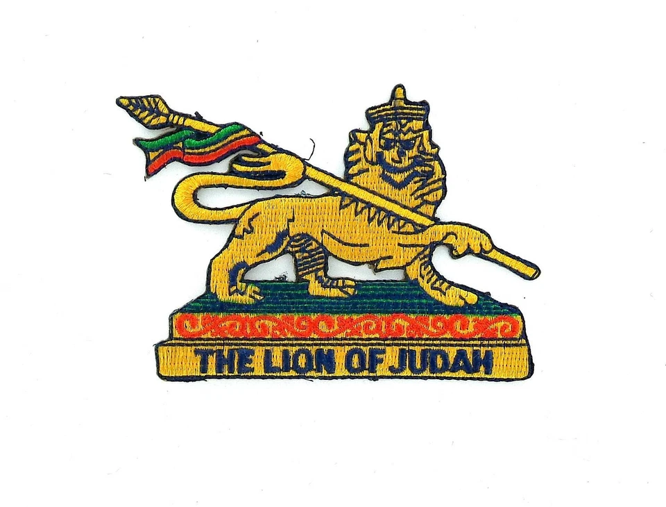 Patch patches embroidered iron on ref2 rasta rastafarai lion of judah reggae - Image 1 of 1