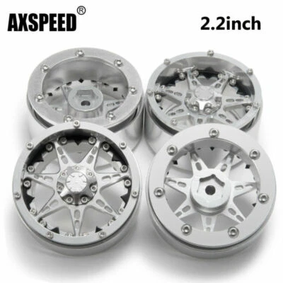 4Stück Alloy 2.2'' Beadlock Wheel Rims Felgen für 1/10 RC Axial Wraith D90 Car - Bild 1 von 4