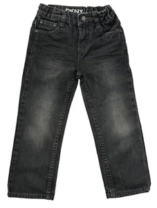 DKNY DONNA KARAN JEANS 4 T BOYS BLACK GRAY DISTRESSED LITTLE KIDS - Picture 1 of 4