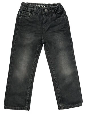DKNY DONNA KARAN JEANS 4 T NIÑOS NEGRO GRIS DESGASTADO NIÑOS PEQUEÑOS Foto 1 de 4