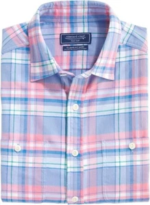 Neu mit Etikett Vineyard Vines langärmliges kariertes Island Twill-Hemd für Herren klassische Passform S - Bild 1 von 2