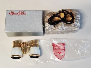 Vintage Selsi Opera Glasses Original Box & Bag No.213 3x25 White Japan - Picture 1 of 20