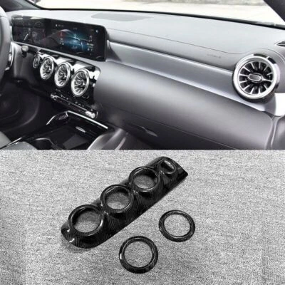 3pcs Real Carbon Fiber Air Outlet For Mercedes Benz A Class W177 Cla W118 - Image 1 of 3