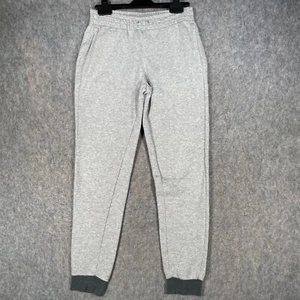 Pantalones de chándal Adidas para mujer pequeños 8/10 gris rosa logotipo grande gimnasio informal - Imagen 1 de 10