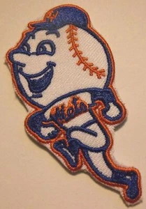 New York Mets ~ Mr. Met ~ bestickter PATCH ~ 2 7/8" x 1 1/2" ~ Bügeln Nähen ~ MLB ~ Versand KOSTENLOS - Bild 1 von 1