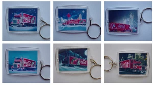 Llavero de camión de Navidad Coca Cola/foto de camión/etiqueta de bolsa, plástico transparente,  - Imagen 1 de 8