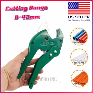 PVC Pipe Cutter Heavy Duty Tubing Tube Cutter 1-5/8" (42mm) Ratchet Cutting Tool - Picture 1 of 6