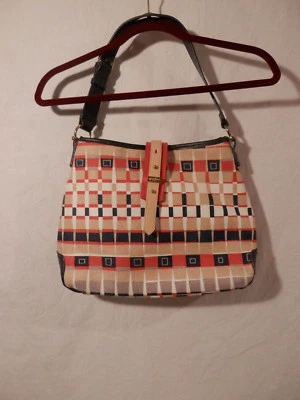 Bolso de hombro de playa Spartina 449 Daufuskie Island de cuero y lino  Foto 1 de 4