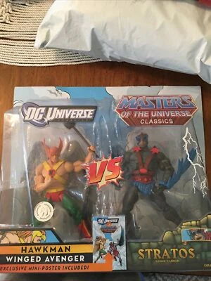 DC Universe Vs. MOTU Classics HAWKMAN STRATOS Figura Paquete de 2 Exclusivo NUEVO EN PAQUETE Foto 1 de 2