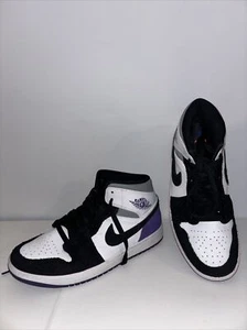 NIKE AIR Jordan 1 Mid SE Varsity Purple Suede Men US size 8.5 Sneaker 852542-105 - Picture 1 of 10
