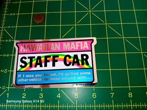 STAFF CAR HAWAII VINTAGE Sticker / Decal ORIGINAL old stock - Bild 1 von 2