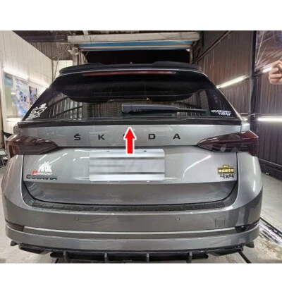 Carbon Fits For 2019-2024 Skoda Octavia Combi MK4 V Rear Trunk Middle Spoiler - Image 1 of 4