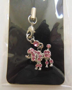 NIP Alexander Kalifano Accessories Bag Charm Pink Crystal Poodle - Picture 1 of 5