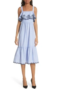 Vestido de patio bordado Kate Spade margarita Precio de venta sugerido por el fabricante $398 talla XS nuevo - Imagen 1 de 7