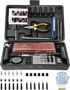 Kit Riparazione Pneumatici, 102 Pezzi Kit Spine Resistenti per Auto, Universale Nero - Foto 1 di 7