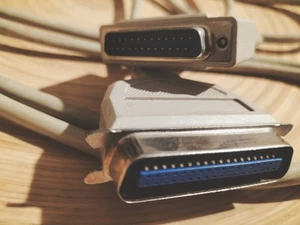Vintage Imprimante Parallel Printer 2m50 Cable IEEE-1284 DB25M To CN36M 15FT - Afbeelding 1 van 3