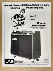 1978 Lab Series L5 Amplifier Ronnie Montrose photo vintage print Ad - Picture 1 of 1