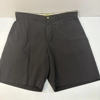 Tommy Bahama Shorts Mens 35 x 10 Black Silk Cotton Flat Front Casual Summer - Image 1 of 4