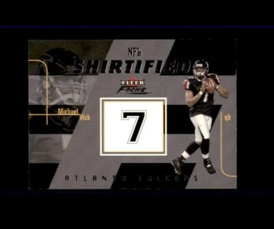 MICHAEL VICK ATLANTA FALCONS FOOTBALL FLEER FOCUS #2 OF15 NS 2003 SHIRTIFIED - Image 1 of 2