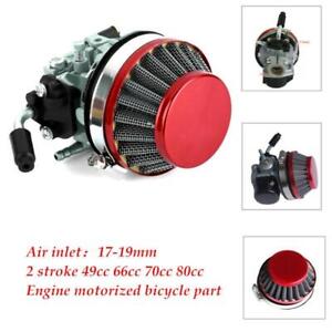  For 49cc  66cc 70cc 80cc Motorized Bicycle Engine Carburetor Carb Air Filter