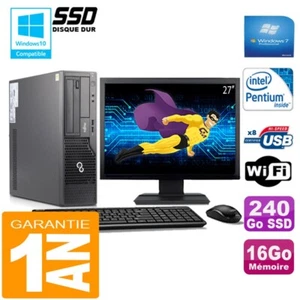 PC Fujitsu Esprimo E500 E85+ SFF G640 16Go Scheibe 240Go SSD Wifi W7 Ecran 27 " - Bild 1 von 1