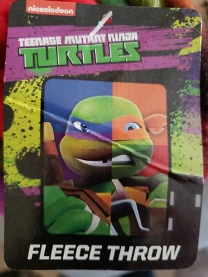 Флисовое одеяло Nickelodeon Teenage Mutant Ninja Turtles маленькое TMNT НОВОЕ  - Изображение 1 из 4