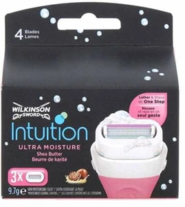 Wilkinson Intuition Ultra Moisture Shea Butter Refill Blade Cartridges, 3 Count - Picture 1 of 1