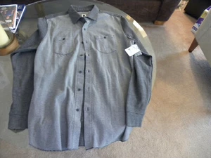 NWT Gray Men's HOWE Cloud Maze Mini Stripe Knit Shirt Size XL - Picture 1 of 9