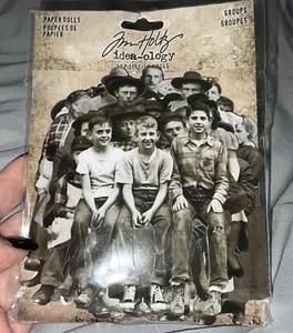 Tim Holtz  50 PAPER DOLLS  GROUPS IDEA-OLOGY BLACK AND WHITE BRAND NEW SEALED - Picture 1 of 20