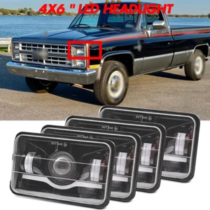 For Chevy C10 C20 C30 1981-1986 4x6" LED Headlights High/Low Beam DRL Lights - Picture 1 of 9